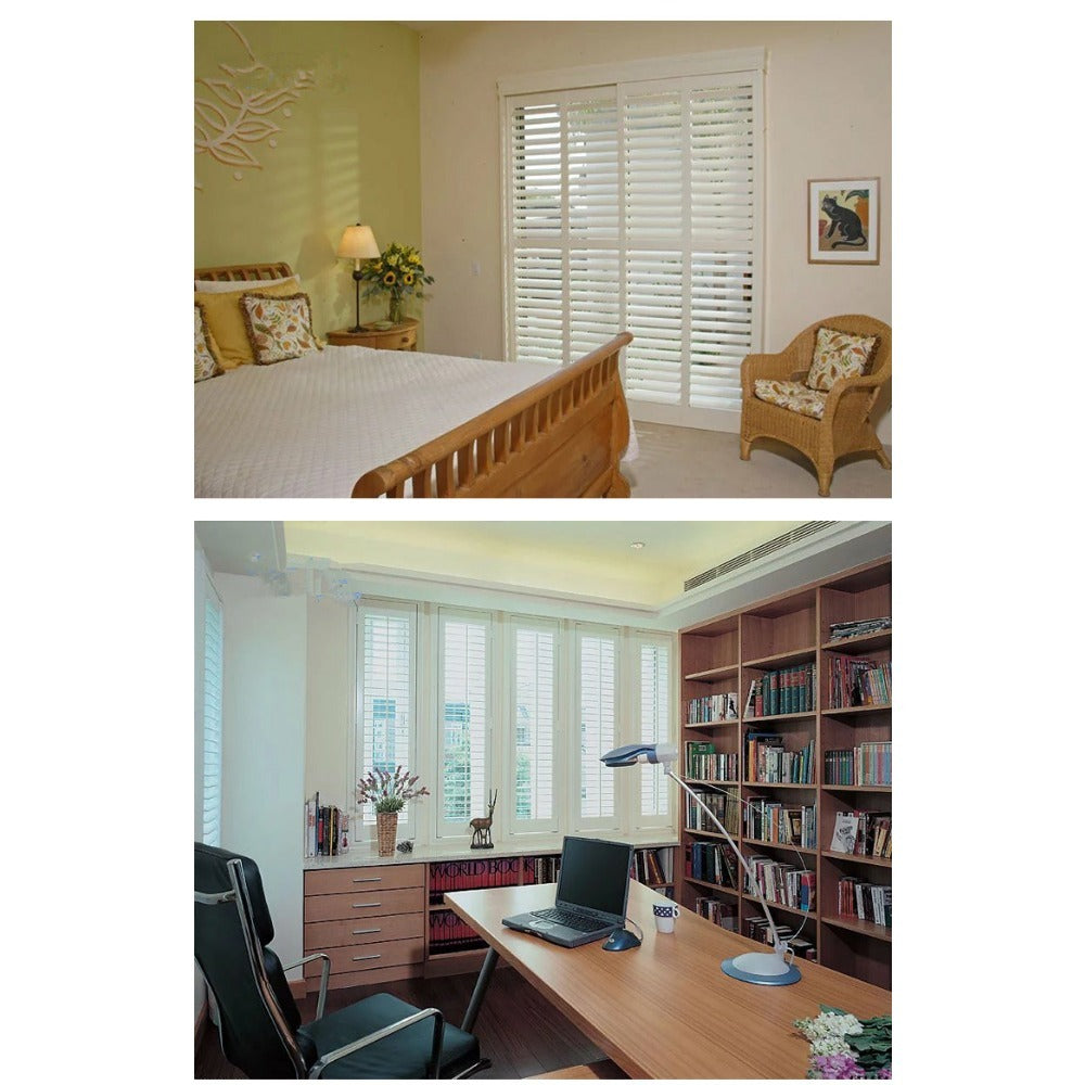 PVC Basswood Pine Folding Blinds – Durable & Stylish Window Coverings
