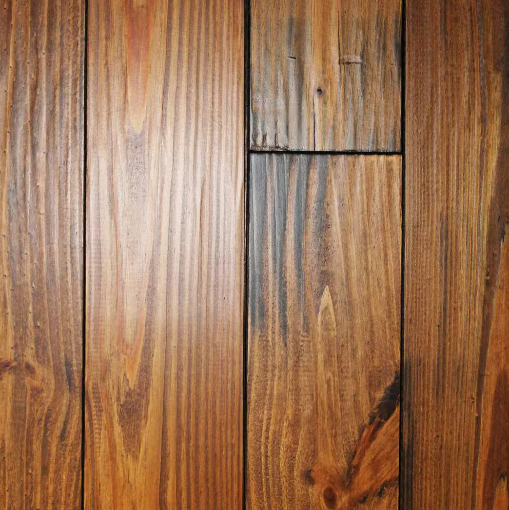 Roasted Pine Hand Scraped Solid Hardwood Flooring – 3/4 in. Thick x 5-1/8 in. Wide, 1 sq. ft.