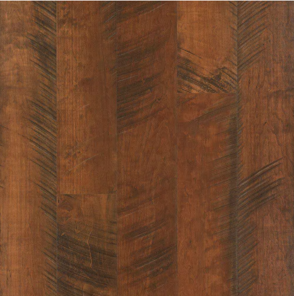Antique Cherry Laminate Wood Flooring – 12mm Waterproof Planks, 6.1" Wide, Classic Hardwood Look, 1 sq.ft