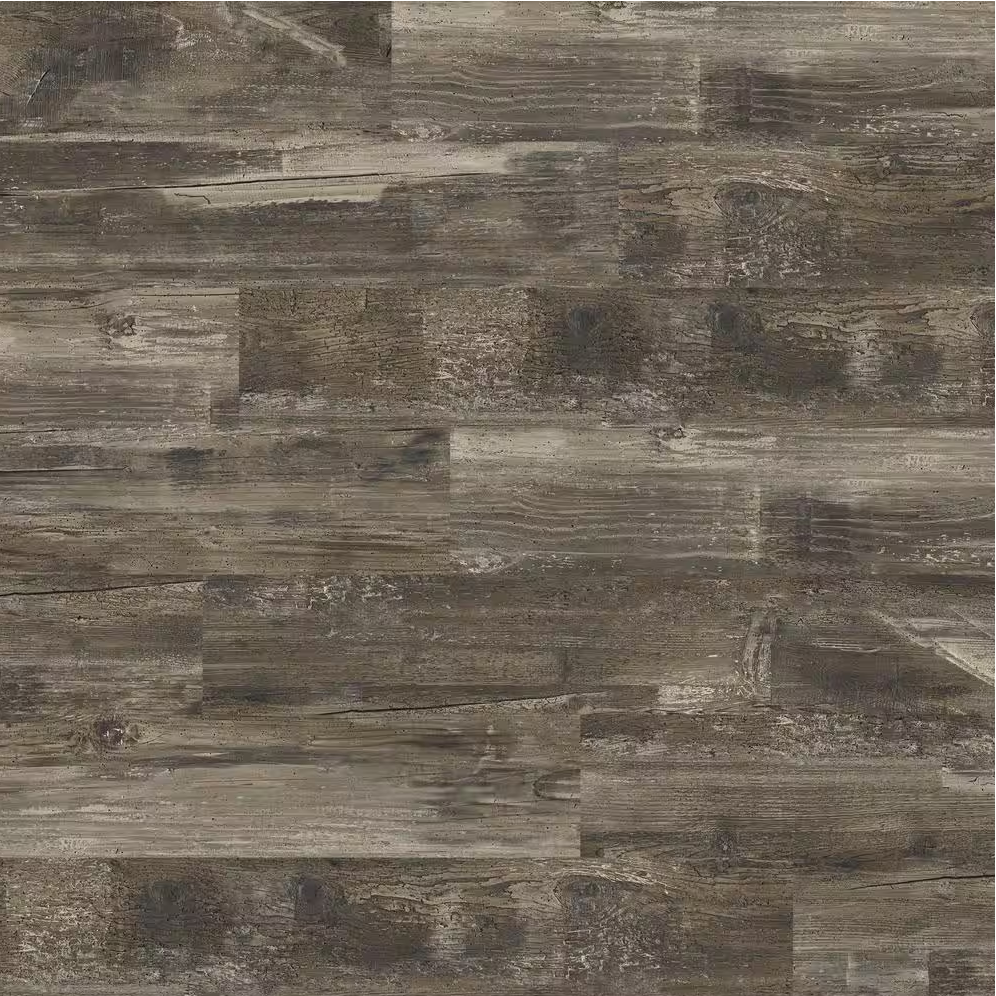 Weathered dark brown wood - look flooring pattern