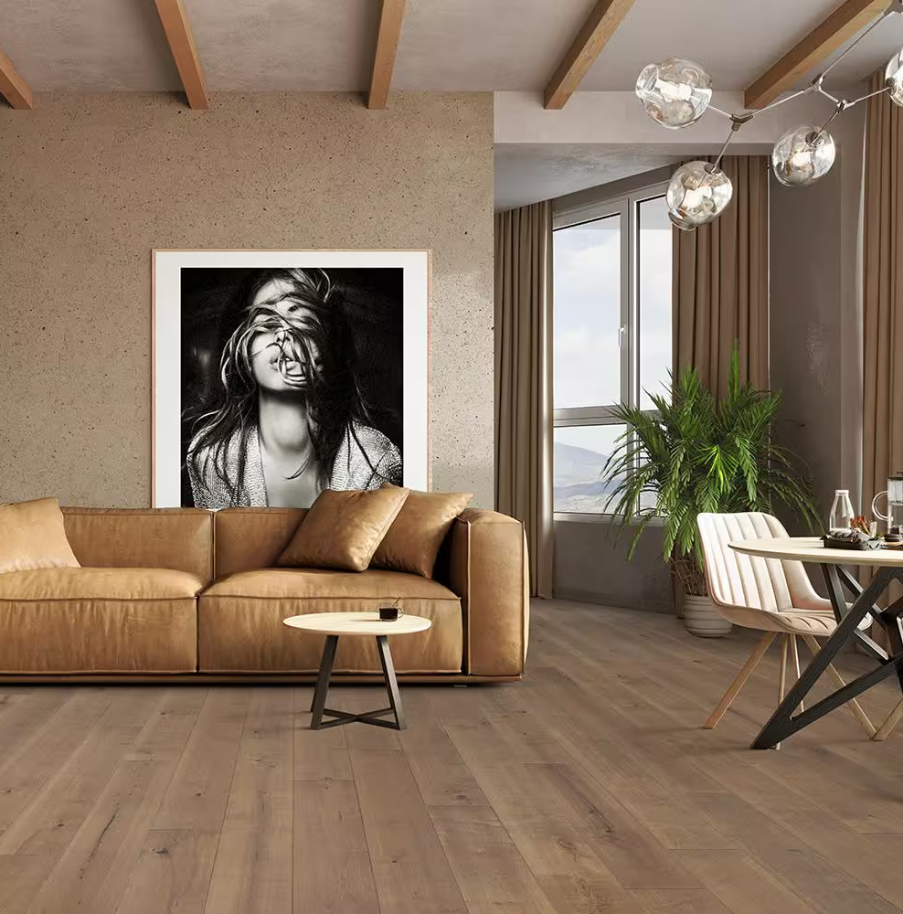 Cardiff Maple Click Lock Wire Brushed Engineered Hardwood Flooring – 3/8 in. Thick x 6.5 in. Wide, 1 sq. ft.