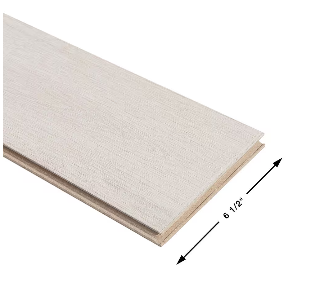Rincon French Oak Engineered Hardwood Flooring – 3/8" Thick x 6.5" Wide, Wire-Brushed, Water-Resistant Planks (1 sq.ft.)