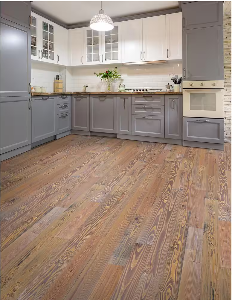 Roasted Pine Hand Scraped Solid Hardwood Flooring – 3/4 in. Thick x 5-1/8 in. Wide, 1 sq. ft.