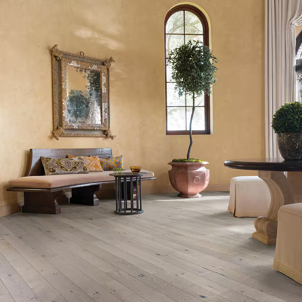 Pebble Beach French Oak Solid Hardwood Flooring – Distressed, 3/4" Thick x 5" Wide – Price per sq.ft