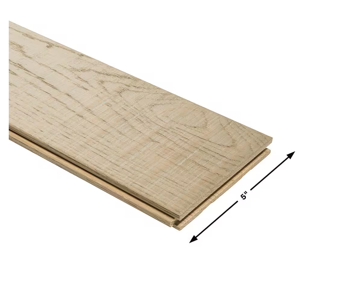 Pebble Beach French Oak Solid Hardwood Flooring – Distressed, 3/4" Thick x 5" Wide – Price per sq.ft