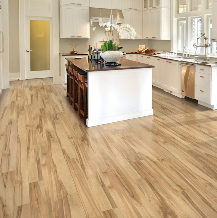 Maple Waterproof Laminate Wood Plank Flooring – 12mm Thick, 6" x 48", Water Resistant, 1 sq.ft