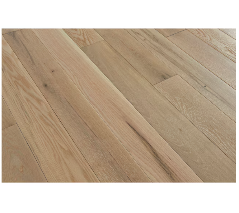 Dune Trail White Oak Solid Hardwood Flooring – 3/4" Thick x 5" Wide, Water-Resistant, Wirebrushed(1 sq.ft)