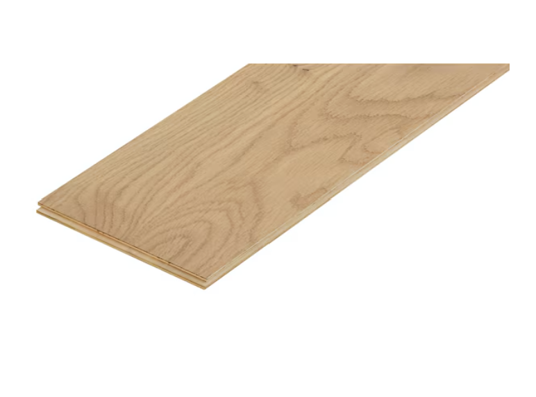 Wirebrushed White Oak Engineered Hardwood Flooring – 5" Wide x 1/2" Thick, Firenze Color, Random Length, 1 sq.ft