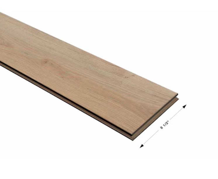 Engineered White Oak Hardwood Flooring – Torrent Color, Wirebrushed, 6.5" Wide x 3/8" Thick, Random Lengths (1 sq.ft)