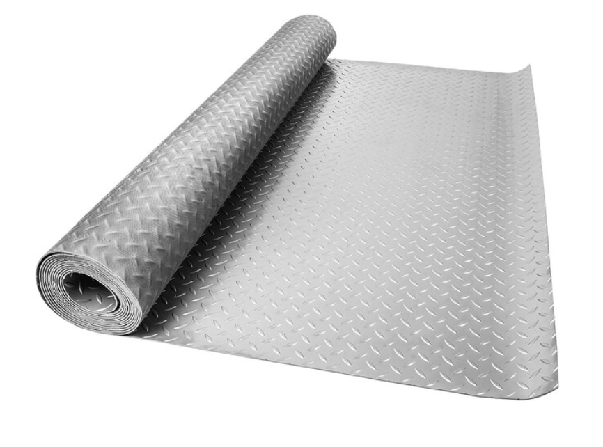 Diamond Tread PVC Garage Flooring Roll – 5ft x 20ft, 60mil Thickness, Heavy-Duty Waterproof Floor Protector
