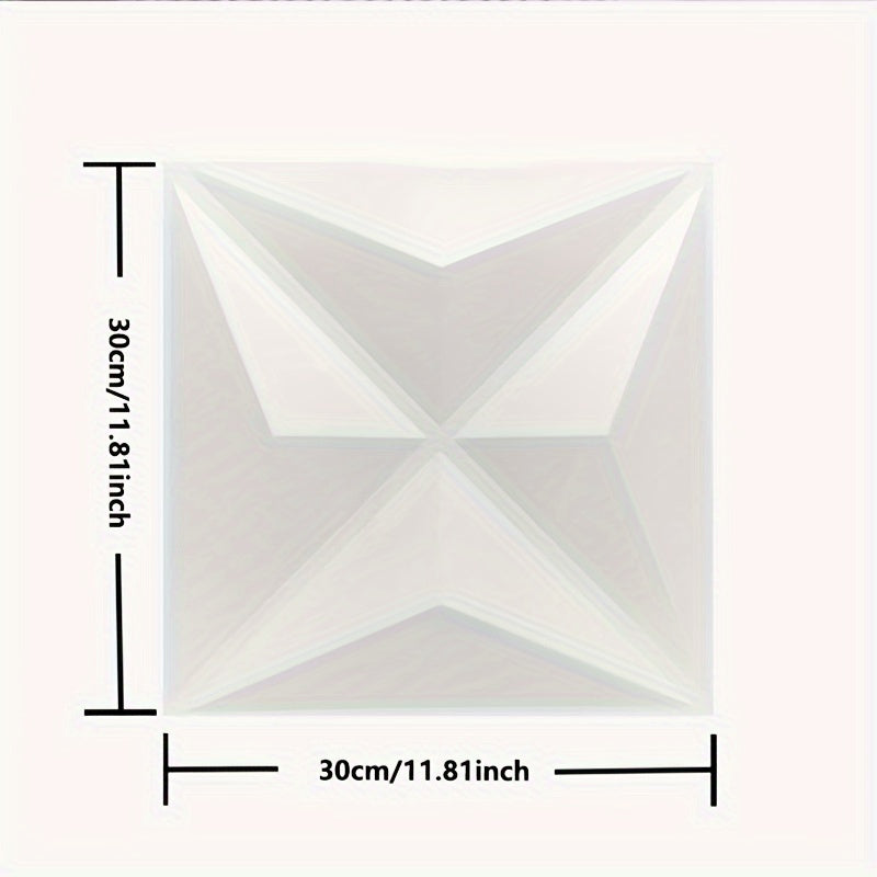 30PCS 3D Diamond Wallboard – Waterproof PVC Panels, Easy to Apply for Home, Office & Dorm Decor (11.81" x 11.81")