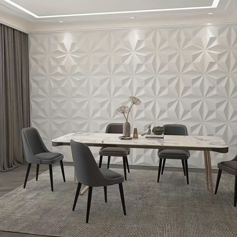 30PCS 3D Diamond Wallboard – Waterproof PVC Panels, Easy to Apply for Home, Office & Dorm Decor (11.81" x 11.81")