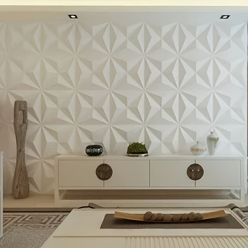 30PCS 3D Diamond Wallboard – Waterproof PVC Panels, Easy to Apply for Home, Office & Dorm Decor (11.81" x 11.81")