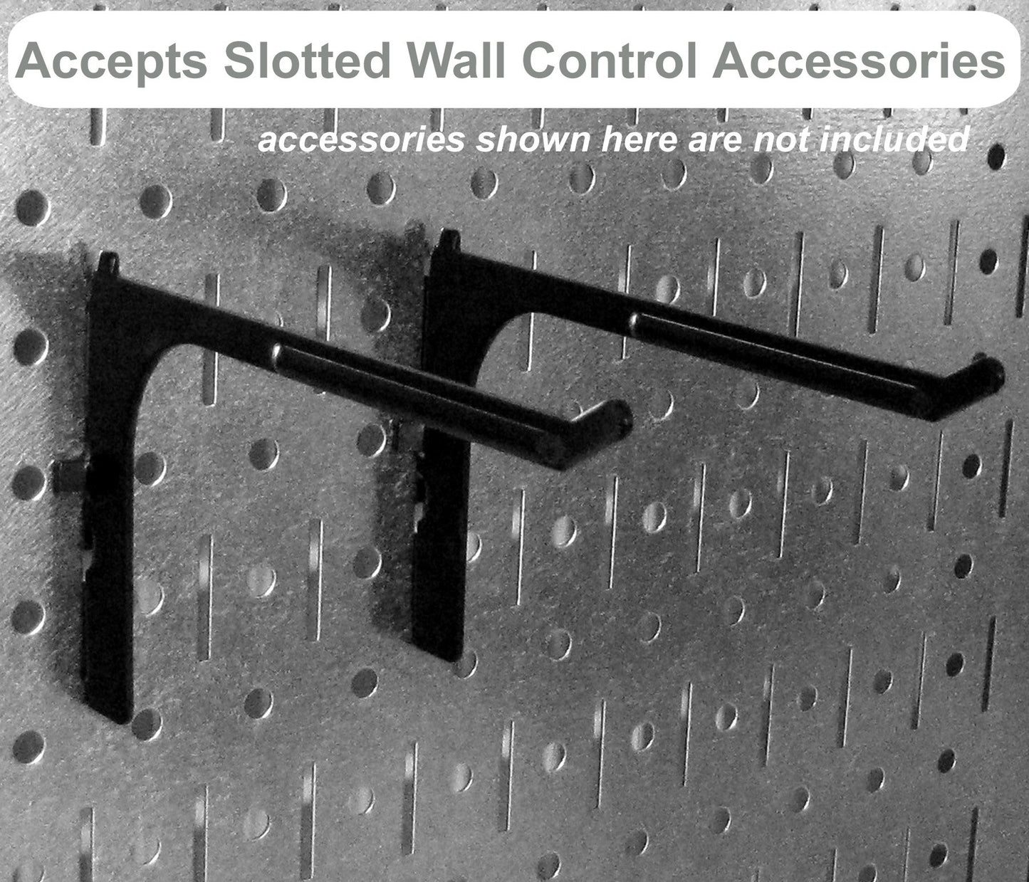 Wall Control 4 ft. Metal Pegboard Organizer Kit – Black Toolboard with Black Accessories for Efficient Tool Storage