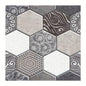 10pcs 3D Bohemian Gray Hexagon Peel and Stick Tiles – Self-Adhesive, Waterproof DIY Wall Stickers