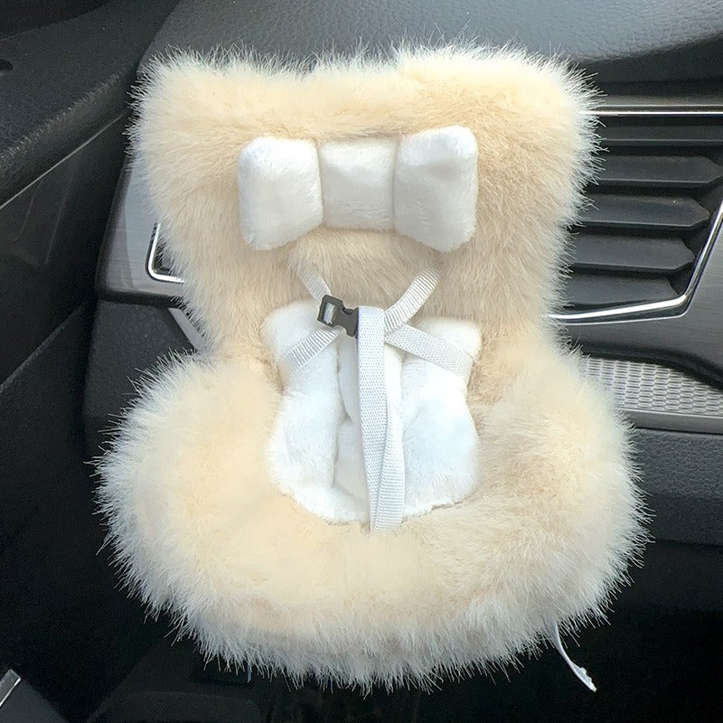 Car Seat Accessory for 10–17cm Labubu Dolls – Clip-on Air Vent Holder & Desktop Display Stand