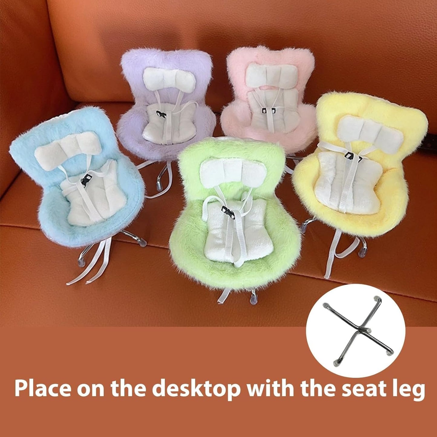 Car Seat Accessory for 10–17cm Labubu Dolls – Clip-on Air Vent Holder & Desktop Display Stand