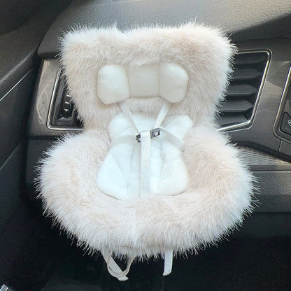 Car Seat Accessory for 10–17cm Labubu Dolls – Clip-on Air Vent Holder & Desktop Display Stand