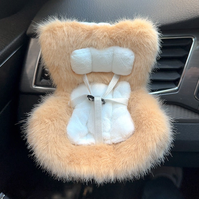 Car Seat Accessory for 10–17cm Labubu Dolls – Clip-on Air Vent Holder & Desktop Display Stand