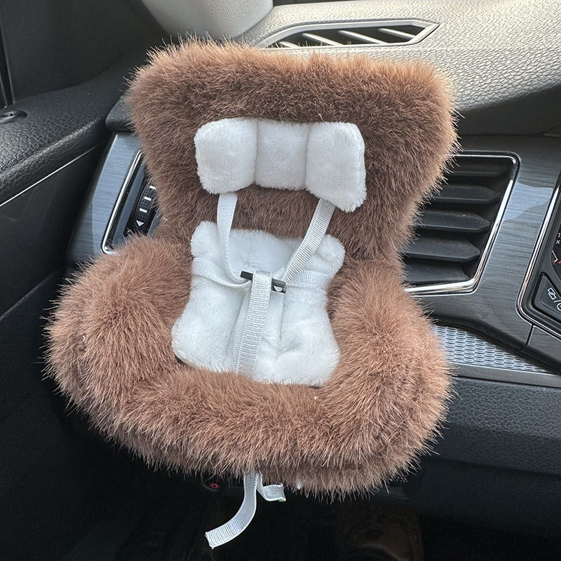 Car Seat Accessory for 10–17cm Labubu Dolls – Clip-on Air Vent Holder & Desktop Display Stand
