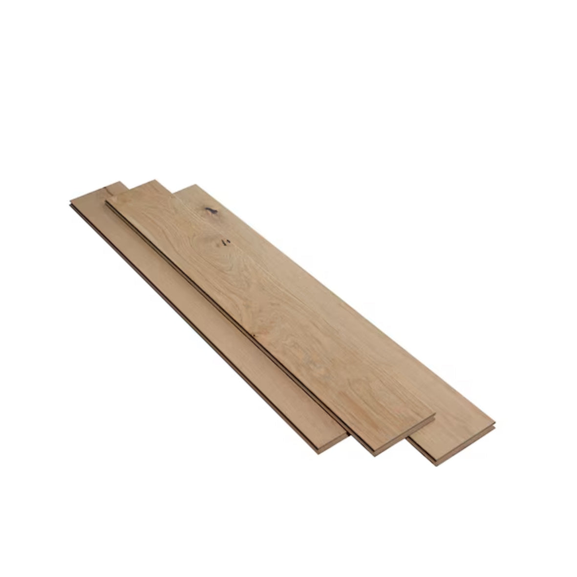 Engineered White Oak Hardwood Flooring – Torrent Color, Wirebrushed, 6.5" Wide x 3/8" Thick, Random Lengths (1 sq.ft)