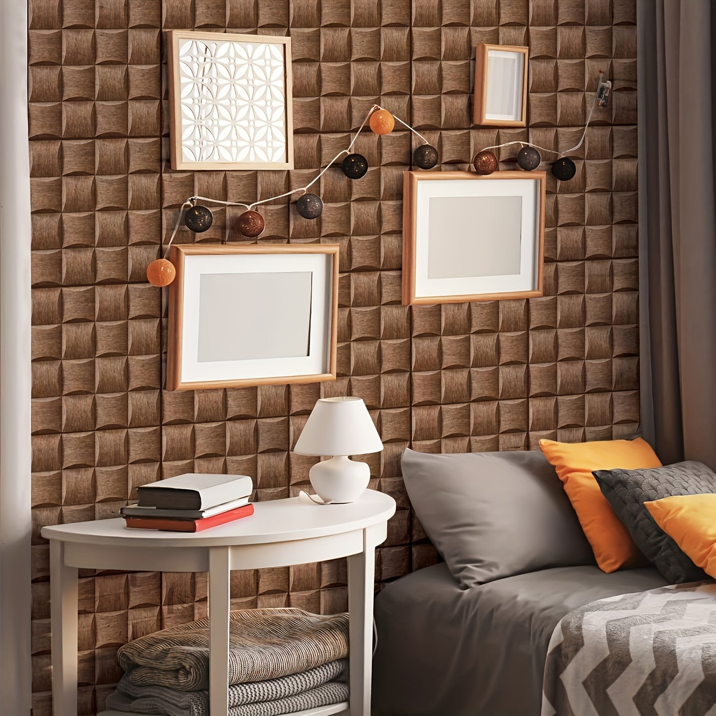 10pcs 3D Stone Peel and Stick Wall Tiles – Faux Brick Self-Adhesive Wall Stickers for Home Decor & TV Background