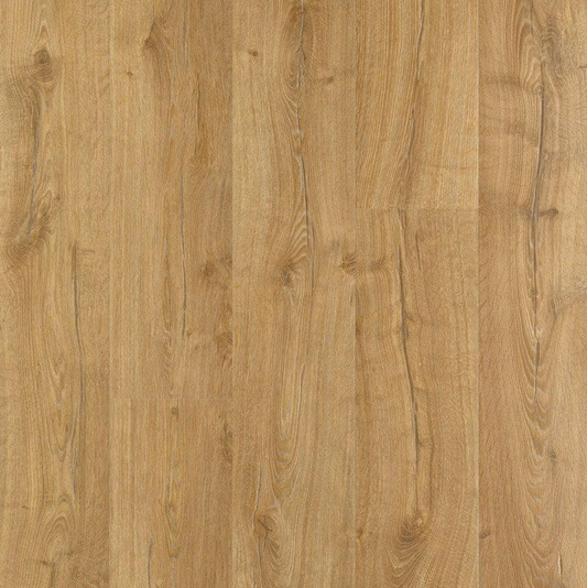 Marigold Oak Laminate Wood Flooring – 12mm Waterproof Planks, 7.4" Wide, Natural Wood Look, 1 sq.ft