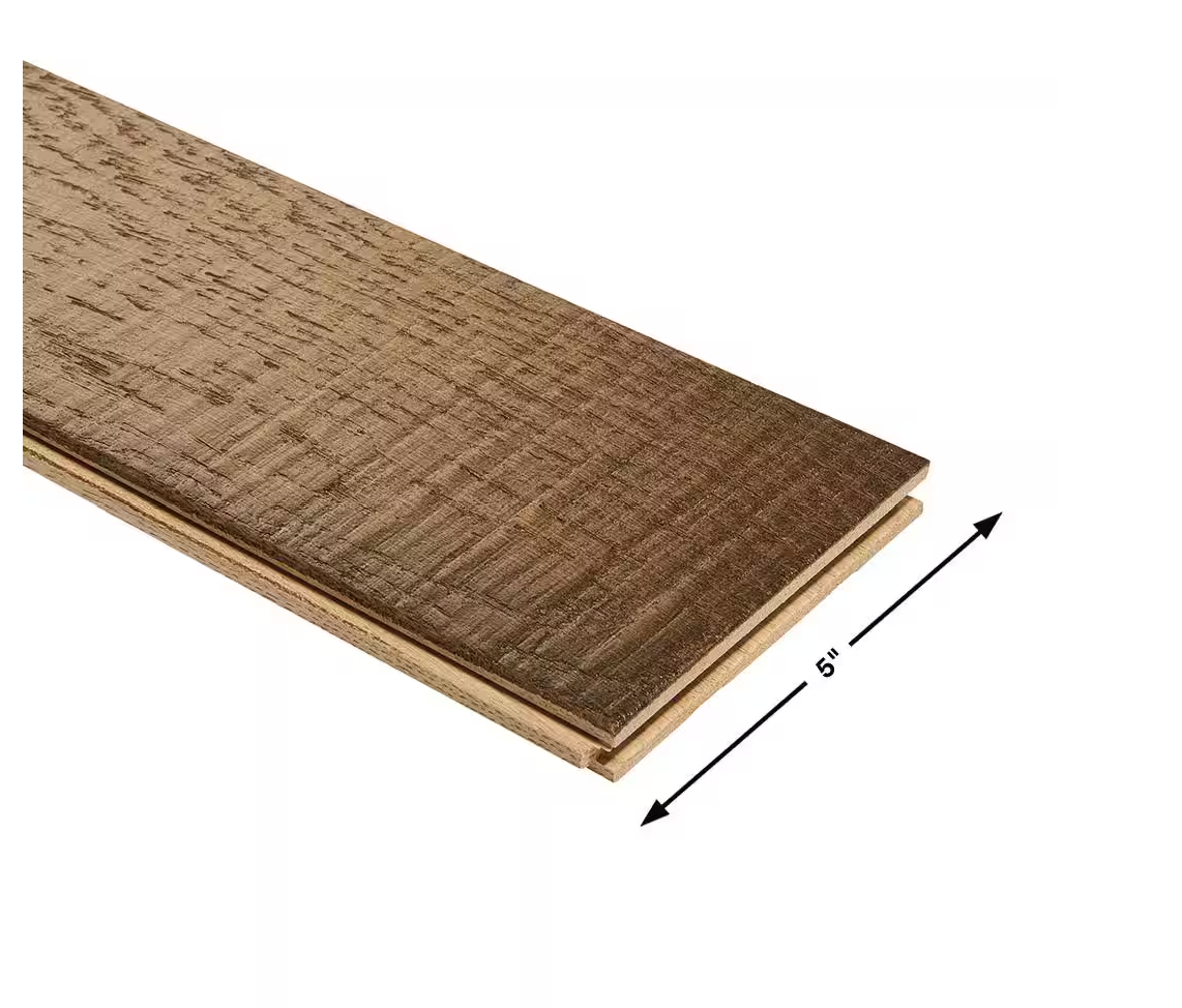 Monterey French Oak Solid Hardwood Flooring – 5" x 3/4", Distressed Finish, 1 sq.ft