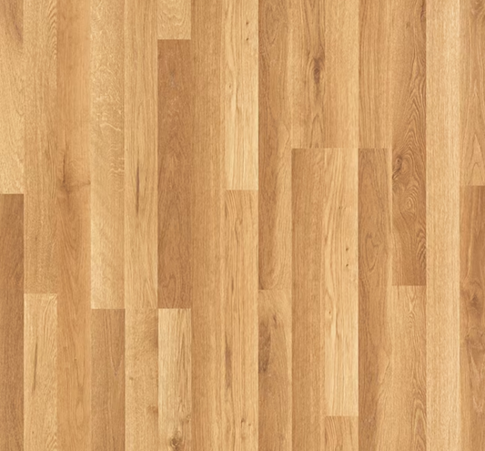 Warm - toned oak - effect laminate flooring