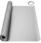 Roll of silver diamond - plate patterned anti - slip flooring material 