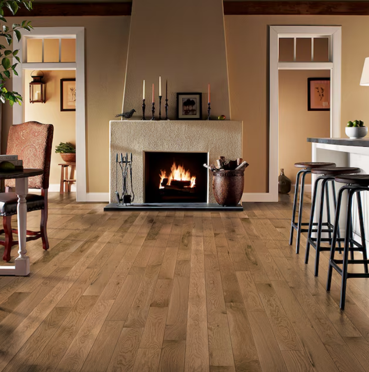 Natural White Oak Solid Hardwood Flooring – 4" x 3/4", Smooth Finish，1 sq.ft