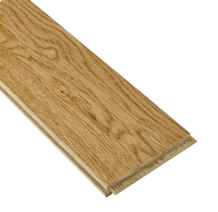 Natural White Oak Solid Hardwood Flooring – 4" x 3/4", Smooth Finish，1 sq.ft