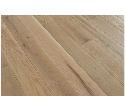 Dune Trail White Oak Solid Hardwood Flooring – 3/4" Thick x 5" Wide, Water-Resistant, Wirebrushed（1 sq.ft）