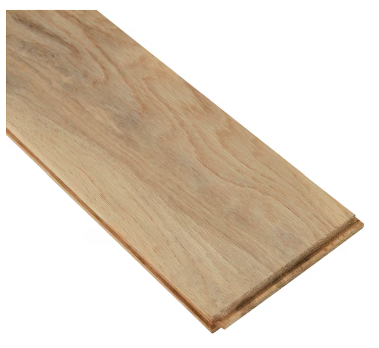 Dune Trail White Oak Solid Hardwood Flooring – 3/4" Thick x 5" Wide, Water-Resistant, Wirebrushed（1 sq.ft）