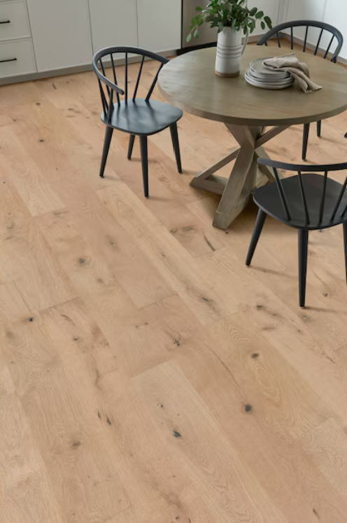 Wirebrushed White Oak Engineered Hardwood Flooring – Dune Trail, 7" Wide x 3/8" Thick, Random Lengths (1 sq.ft)