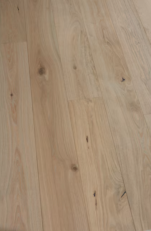 Engineered White Oak Hardwood Flooring – Torrent Color, Wirebrushed, 6.5" Wide x 3/8" Thick, Random Lengths (1 sq.ft)