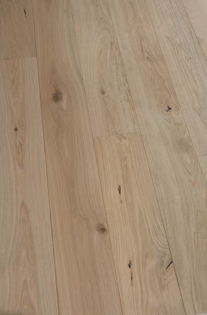 Engineered White Oak Hardwood Flooring – Torrent Color, Wirebrushed, 6.5" Wide x 3/8" Thick, Random Lengths (1 sq.ft)
