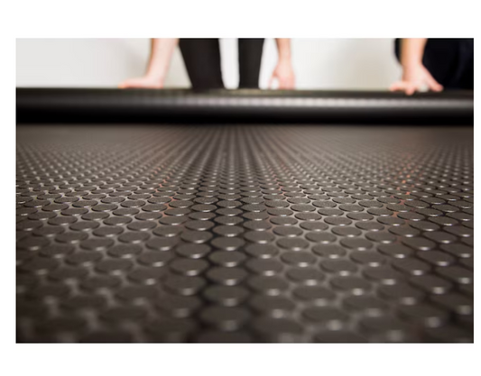 7.5-ft x 17-ft Raised Coin PVC Garage Flooring Roll – 60 mil Thick, Slip-Resistant & Waterproof