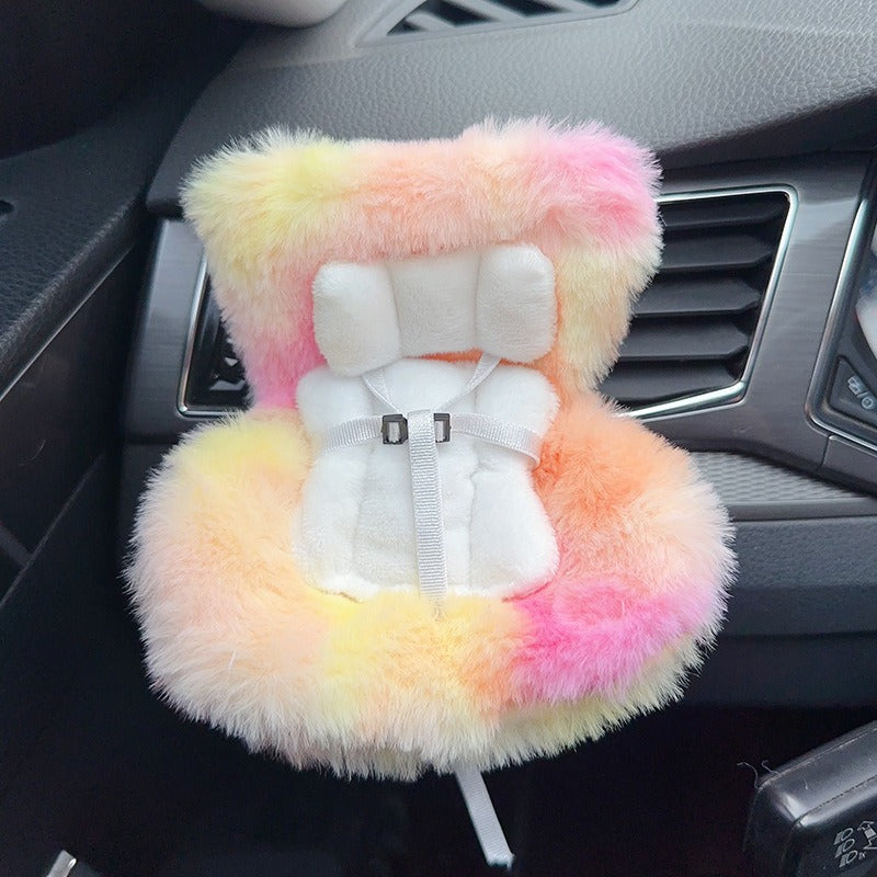 Car Seat Accessory for 10–17cm Labubu Dolls – Clip-on Air Vent Holder & Desktop Display Stand