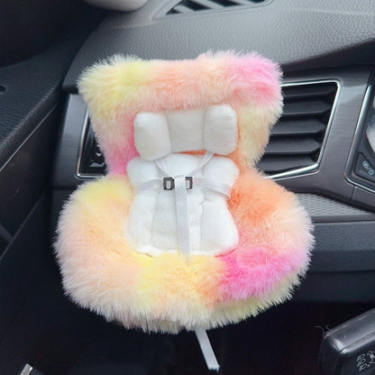 Car Seat Accessory for 10–17cm Labubu Dolls – Clip-on Air Vent Holder & Desktop Display Stand