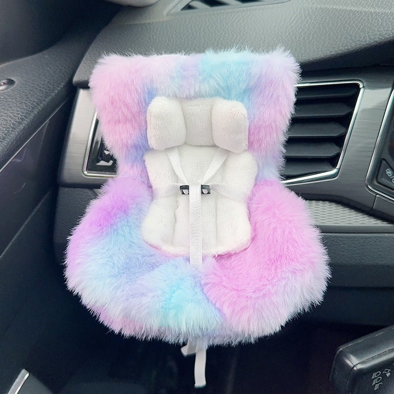 Car Seat Accessory for 10–17cm Labubu Dolls – Clip-on Air Vent Holder & Desktop Display Stand