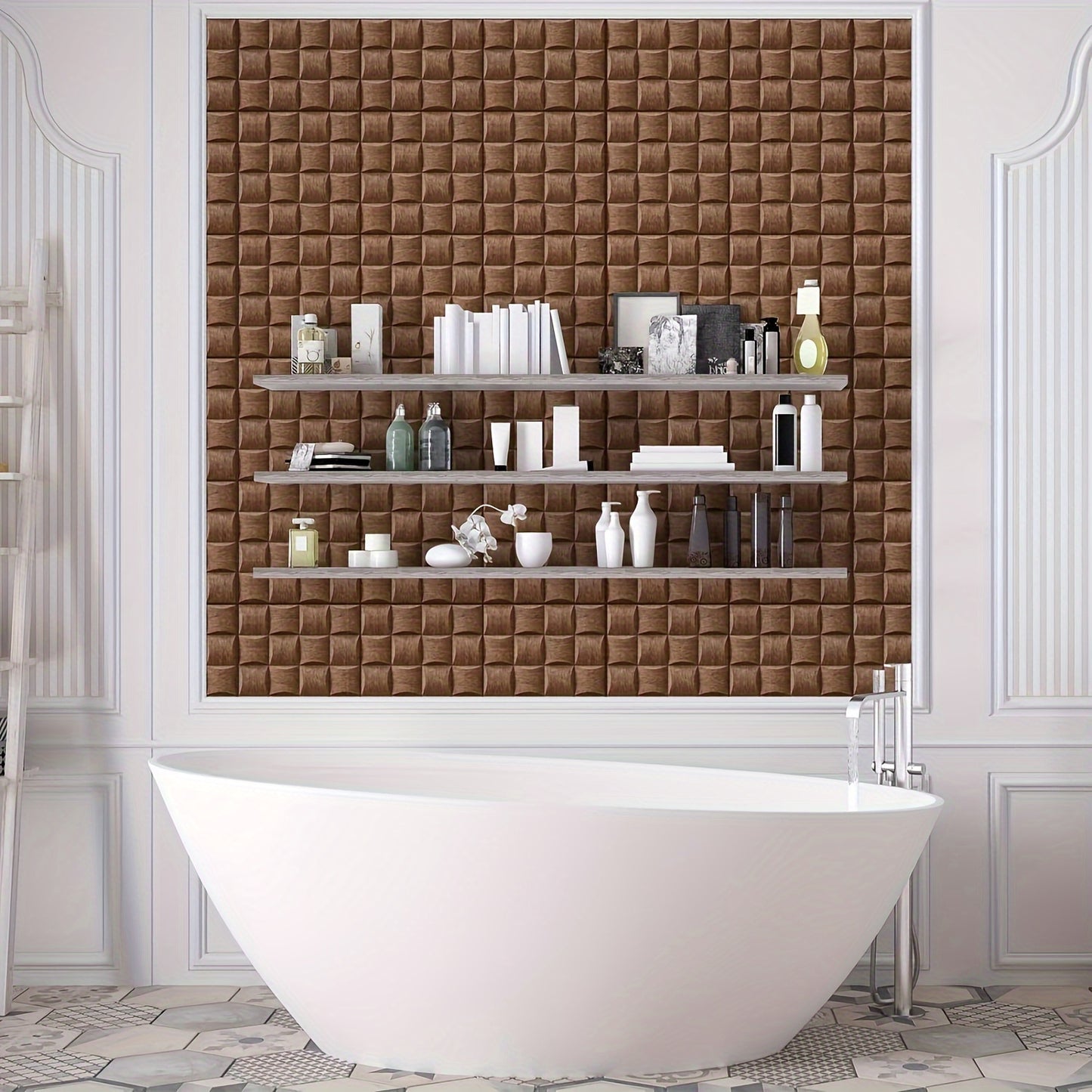 10pcs 3D Stone Peel and Stick Wall Tiles – Faux Brick Self-Adhesive Wall Stickers for Home Decor & TV Background