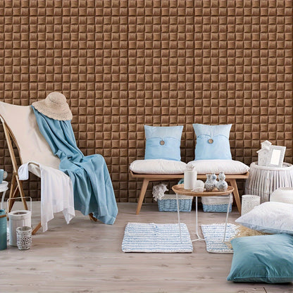 10pcs 3D Stone Peel and Stick Wall Tiles – Faux Brick Self-Adhesive Wall Stickers for Home Decor & TV Background