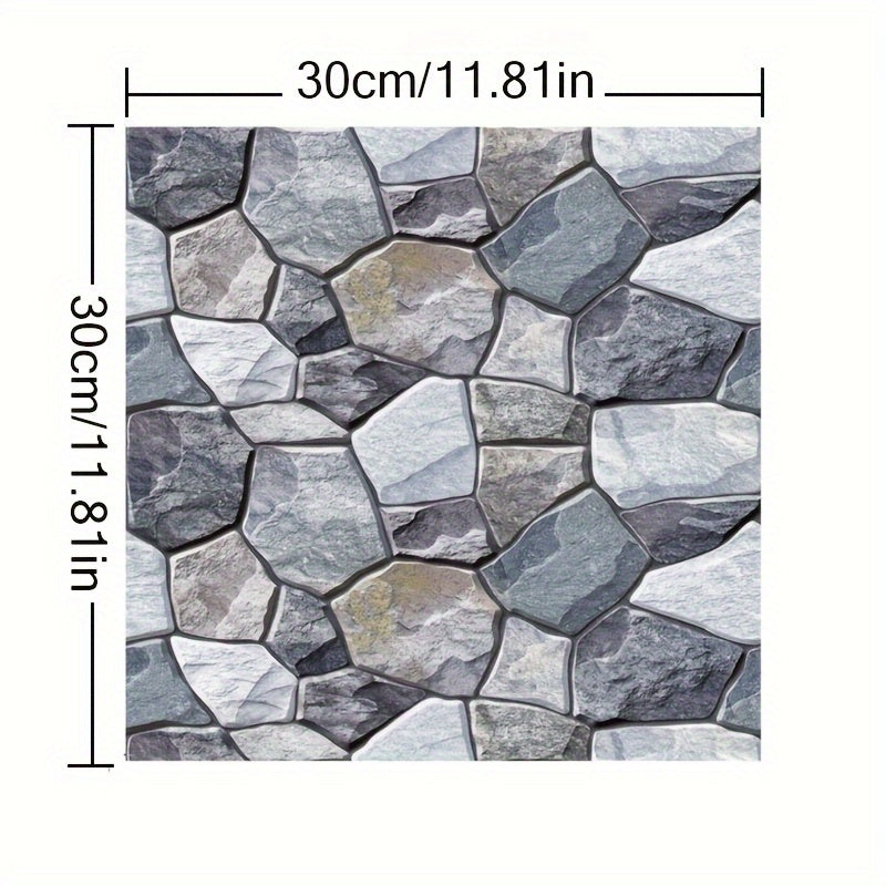 10pcs 3D Foam Brick Wall Stickers – Self-Adhesive Wallpaper for Living Room & Bedroom Decor