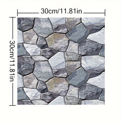 10pcs 3D Foam Brick Wall Stickers – Self-Adhesive Wallpaper for Living Room & Bedroom Decor