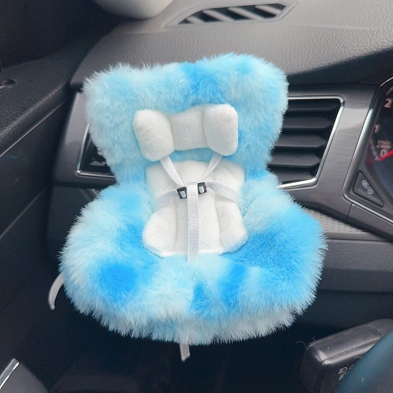 Car Seat Accessory for 10–17cm Labubu Dolls – Clip-on Air Vent Holder & Desktop Display Stand