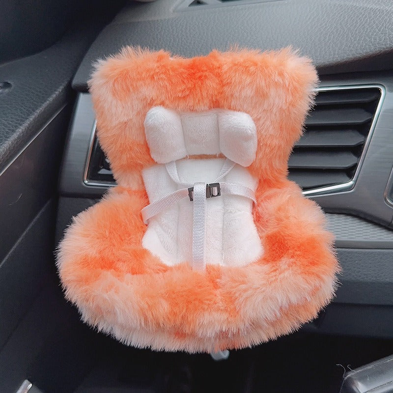 Car Seat Accessory for 10–17cm Labubu Dolls – Clip-on Air Vent Holder & Desktop Display Stand