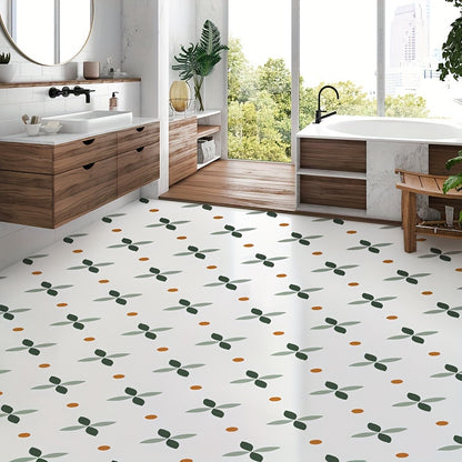 10pcs French Vintage Small Fresh Floor Tiles Detachable Stickers – DIY Flooring for Kitchens, Restaurants, Bedrooms & Bathrooms