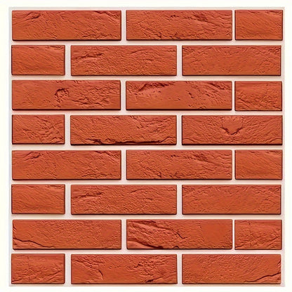 10pcs 3D Faux Stone Peel and Stick Wall Panels – Waterproof DIY Brick Stickers for Living Room, Kitchen & Bathroom Decor