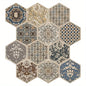 12pcs 3D Bohemian Hexagon Peel and Stick Wall Tiles – Waterproof, Heat-Resistant BOHO Decor for Living Room, Kitchen & Bathroom